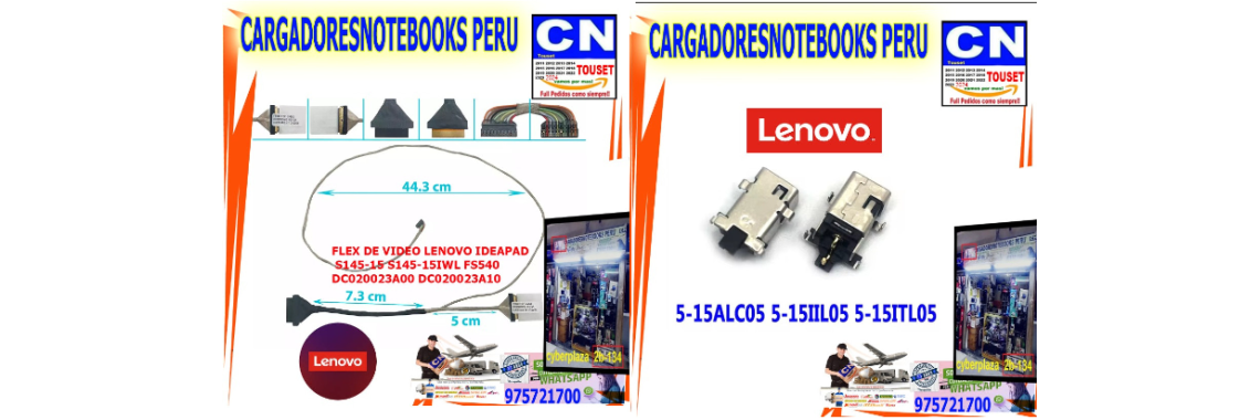 FLEX DE VIDEO Y JACK POWERS LAPTOPS