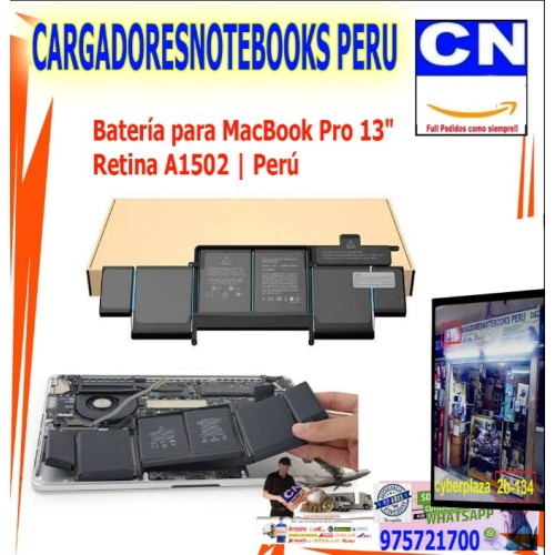 Batería para MacBook Pro 13" Retina A1502 | Perú