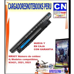 BATERIA PARA DELL MR90Y 65Wh 11.1V 14.8V 6 CELDAS 14 15 17 N3421 3521 5521 EXT