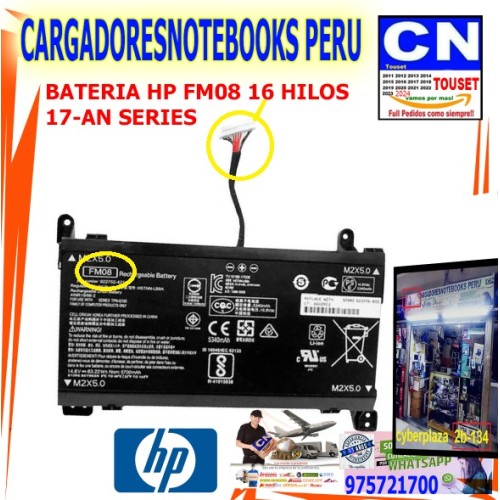 BATERIA HP HSTNN-LB8B FM08 16 CABLES OMEN 17-AN