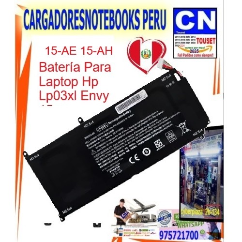 Batería HP LP03XL HSTNN-DB6R Envy 15-AE 15-AH en Perú | Precio Batería HP LP03XL HSTNN-DB6R Envy 15-AE 15-AH en Perú | Precio
