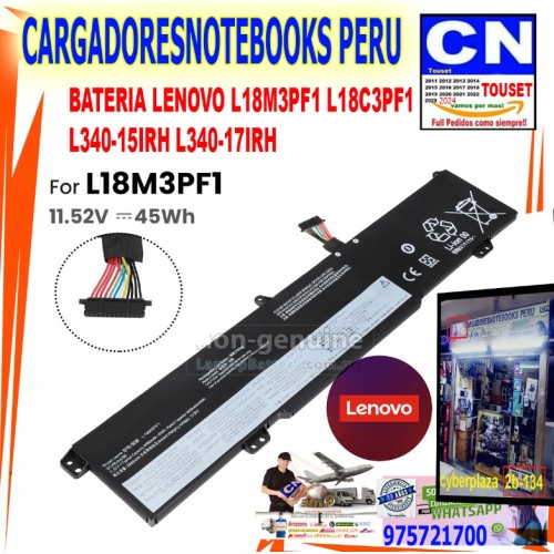 bateria lenovo l18m3pf1 l18c3pf1 l340-15irh 17irh