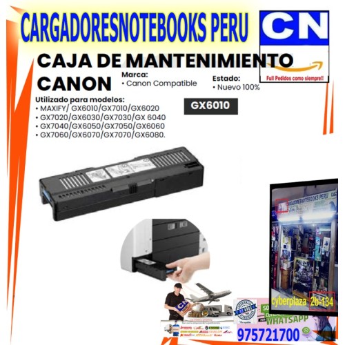 CAJA DE MANTENIMIENTO canon GX6010 CAJA DE MANTENIMIENTO canon GX6010