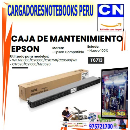 CAJA DE MANTENIMIENTO EPSON T6713 CAJA DE MANTENIMIENTO EPSON T6713