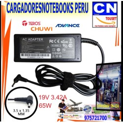 CARGADOR PARA CHUWI 19V 3.42A 65W 3.5x1.35 CARGADOR PARA CHUWI 19V 3.42A 65W 3.5x1.35