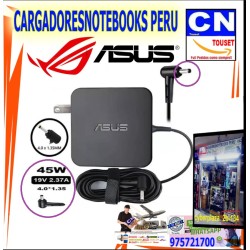 cargador asus 19v 2.37a punta fino 45w generico cargador asus 19v 2.37a punta fino 45w generico