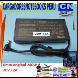 cargador asus 20v 12a 6.0 x 3.7mm 240w cargador asus 20v 12a 6.0 x 3.7mm 240w