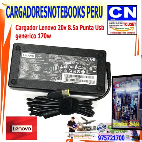 Cargador Lenovo 20v 8.5a Punta Usb ( oem ) 170w Cargador Lenovo 20v 8.5a Punta Usb ( oem ) 170w