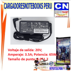CARGADOR PARA LENOVO 20V 3.25A 65W 4.0*1.7 PUNTA FINA CARGADOR PARA LENOVO 20V 3.25A 65W 4.0*1.7 PUNTA FINA