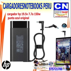Cargador original Para Laptop HP 19.5V 7.7A Punta Azul 150W