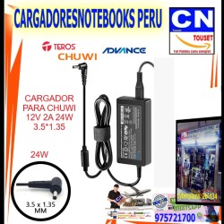CARGADOR PARA CHUWI 12V 2A 24W 3.5x1.35 CARGADOR PARA CHUWI 12V 2A 24W 3.5x1.35