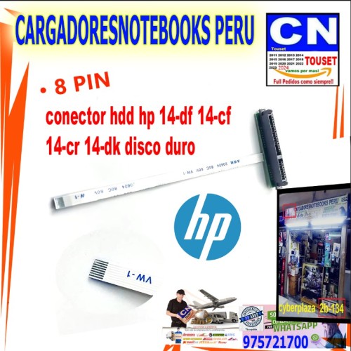 CONECTOR DISCO DURO HDD hp 14-df 14-cf 14-cr 14-dk 8 pines