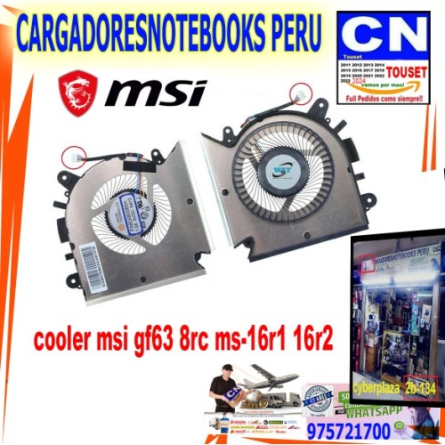 COOLER msi gf63 8rc ms 16r1 16r2
