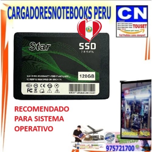 Disco Sólido SSD 120GB Star SATA 3 2.5" en Perú | Precio y Envíos