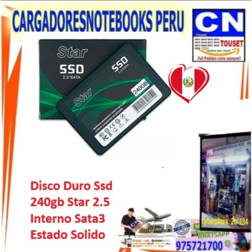 Disco Sólido SSD 240GB Star SATA 3 2.5" en Perú | Precio y Envíos