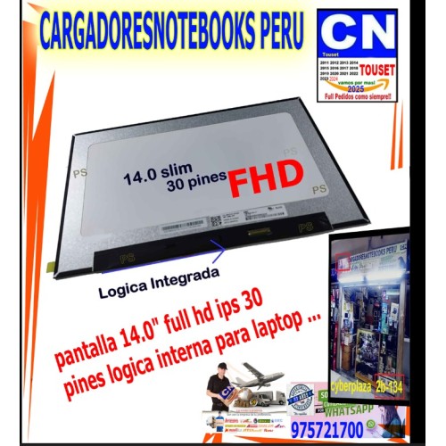 PANTALLA LAPTOP 14.0 LOGICA INTEGRADA, FULL HD IPS FHD