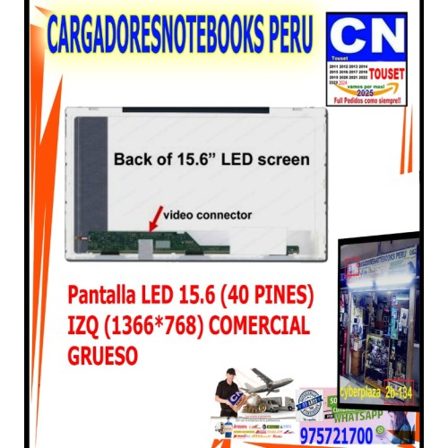 PANTALLA 15.6 LED 40 PINES HD 1366*768 LP156WH2
