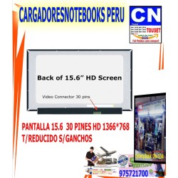 PANTALLA 15.6 REDUCIDA 30 PINES HD 1366 X 768 SIN GANCHOS