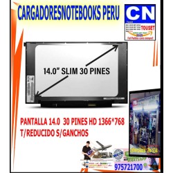 PANTALLA 14.0 REDUCIDA 30 PINES HD 1366 X 768  SIN GANCHOS
