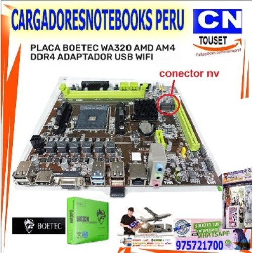 PLACA BOETEC AMD WA320 nv DDR4 wireless