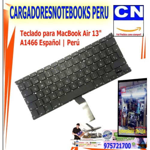 Teclado para MacBook Air 13" A1466 Español | Perú Teclado para MacBook Air 13" A1466 Español | Perú