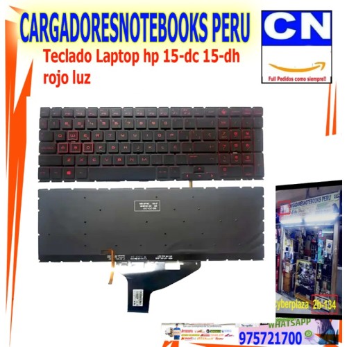 Teclado HP Pavilion Gaming 15-DC 15-DH Luz Roja | Repuesto Perú Teclado HP Pavilion Gaming 15-DC 15-DH Luz Roja | Repuesto Perú