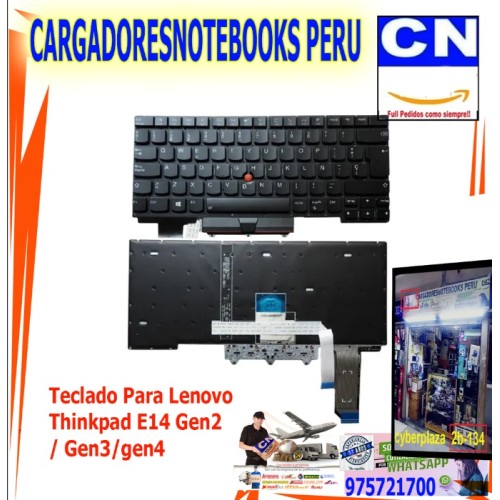Teclado para Lenovo ThinkPad E14 Gen 2 Gen 3 Gen 4 | Repuesto Original con Trackpoint Teclado para Lenovo ThinkPad E14 Gen 2 Gen 3 Gen 4 | Repuesto Original con Trackpoint