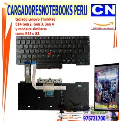Teclado para Laptop Lenovo ThinkPad E14 Gen 2 Gen 3 Gen 4 Español | Perú Teclado para Laptop Lenovo ThinkPad E14 Gen 2 Gen 3 Gen 4 Español | Perú